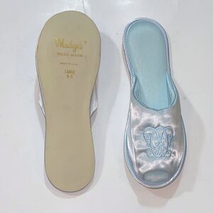 VTG,Madyes Silver and Blue Slippers Soft and Stylish Size Large 8-9